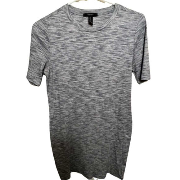 Forever 21 Gray Short-sleeve Shirt Dress - Picture 1 of 3